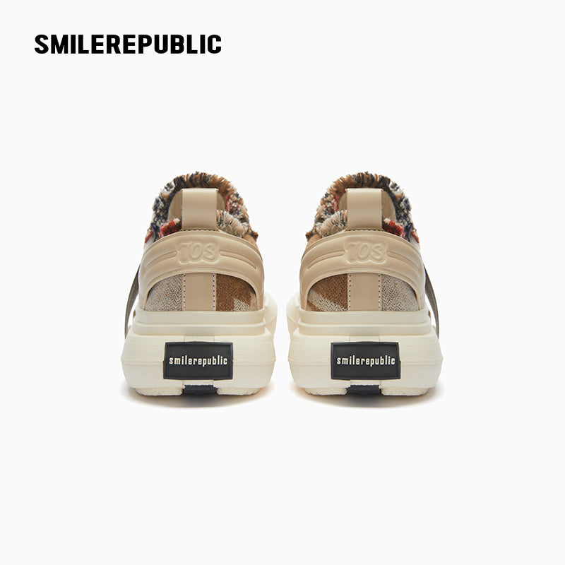 Inception 70s Ethnic Pattern Low-Top Platform Sneaker