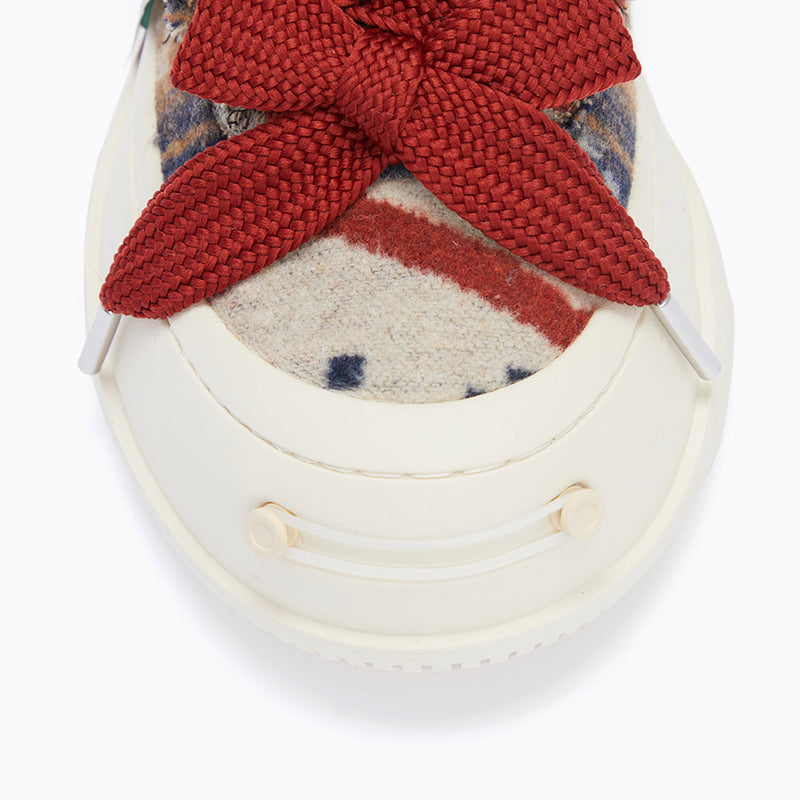 Dark Brown Canvas Platform Mule