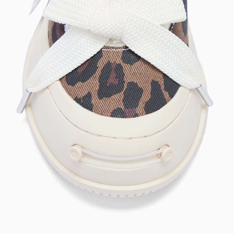 Brown Leopard Print Low-Top Platform Sneaker-SMILEREPUBLIC