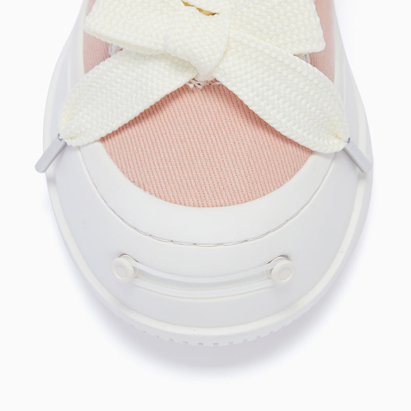 Light Pink Canvas Low-Top Platform Sneaker-SMILEREPUBLIC