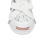 Silver Textured Low Top Sneakers, Unisex Lace Up Casual Shoes