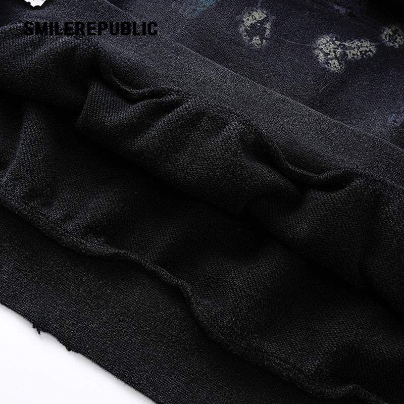 Printed Oversized Hoodie-SMILEREPUBLIC