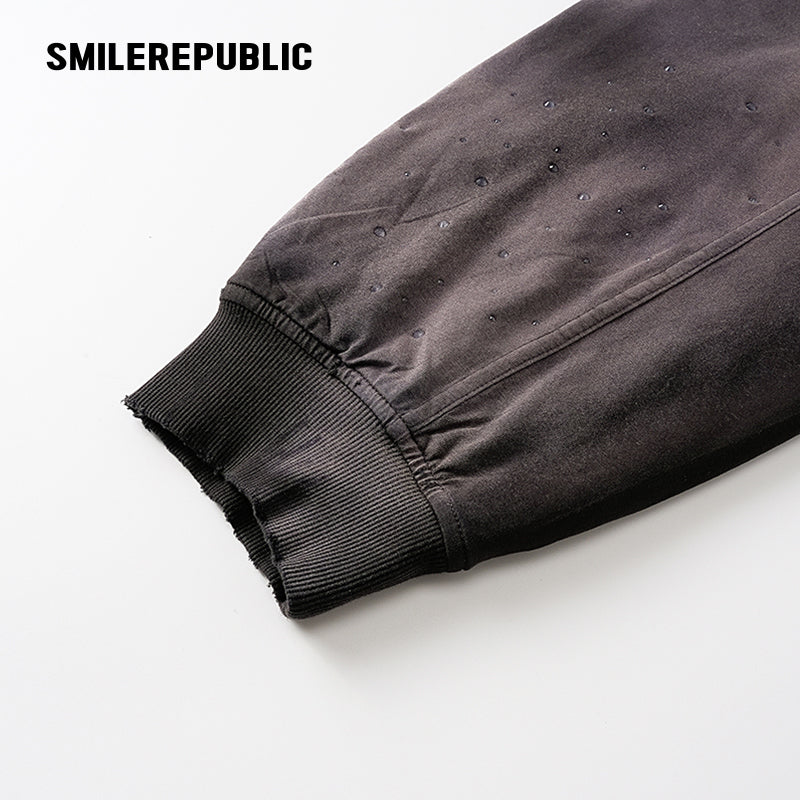 Crystal Hotfix Sweatshirt Jacket-SMILEREPUBLIC