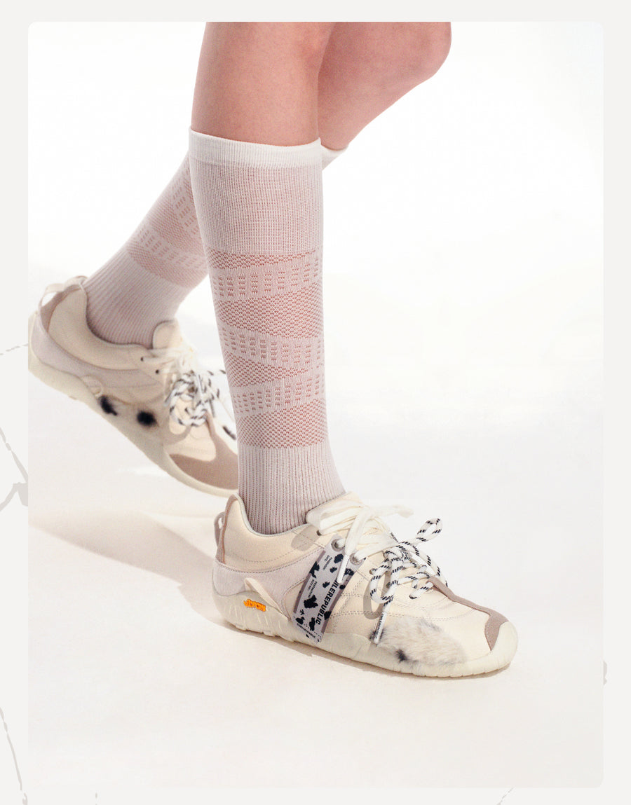 White Dalmatian Spot Hair Detail Low Top Casual Sneakers, Unisex Shoes 详情图 6