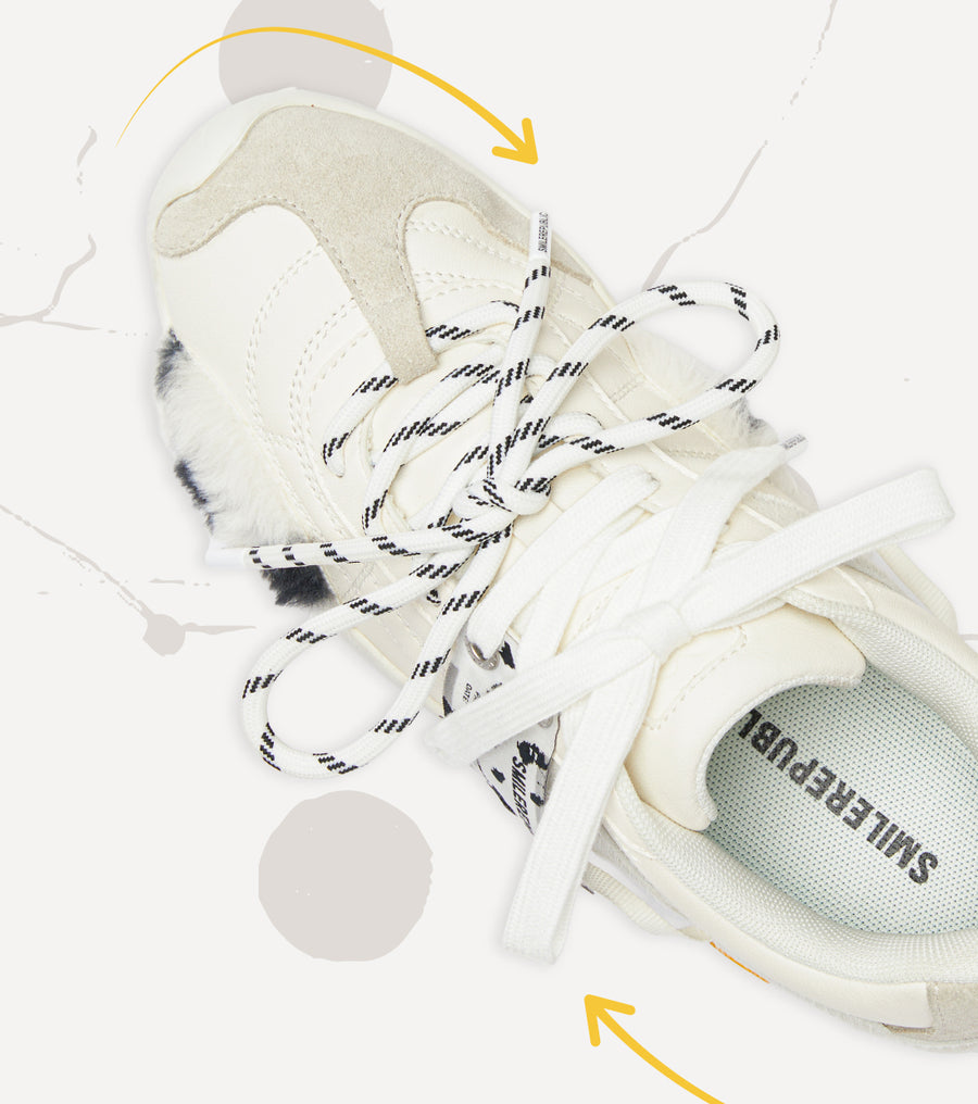 White Dalmatian Spot Hair Detail Low Top Casual Sneakers, Unisex Shoes 详情图 8