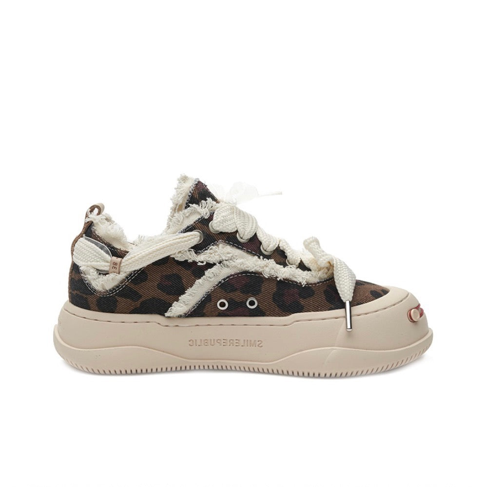 Brown Leopard Print Low Top SB Sneaker - SMILEREPUBLIC Slip On Shoes Store