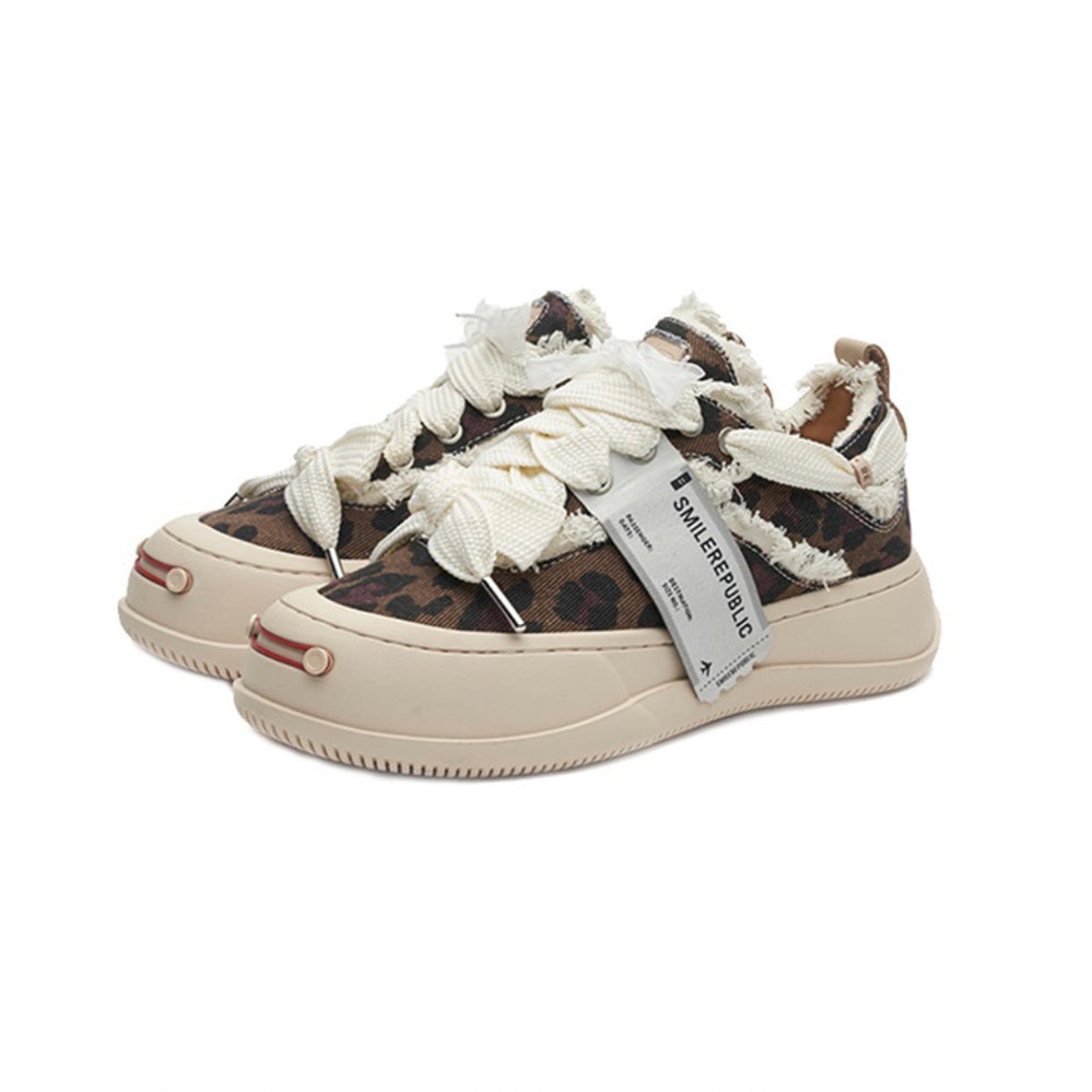 Brown Leopard Print Low Top SB Sneaker - SMILEREPUBLIC Slip On Shoes Store