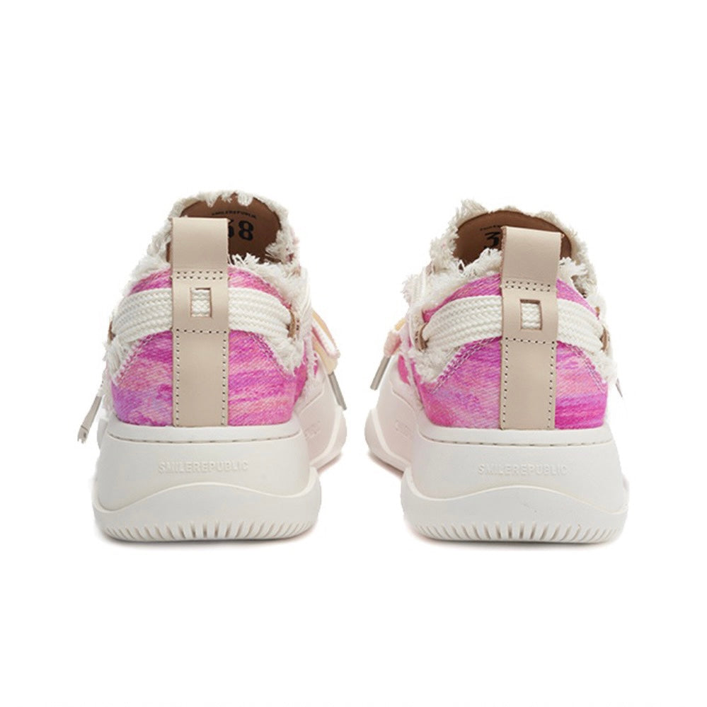 Pink Print Low Top Sneaker - SMILEREPUBLIC