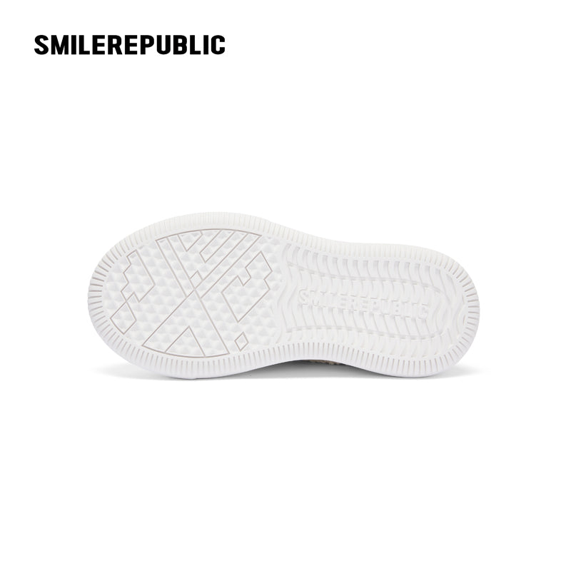 White Hand Rubbed Leather Sneaker SMILEREPUBLIC丨SMILEMONSTER