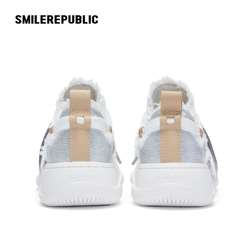 【NEW】Glitter Silver Fine Lins Low Top Sneaker