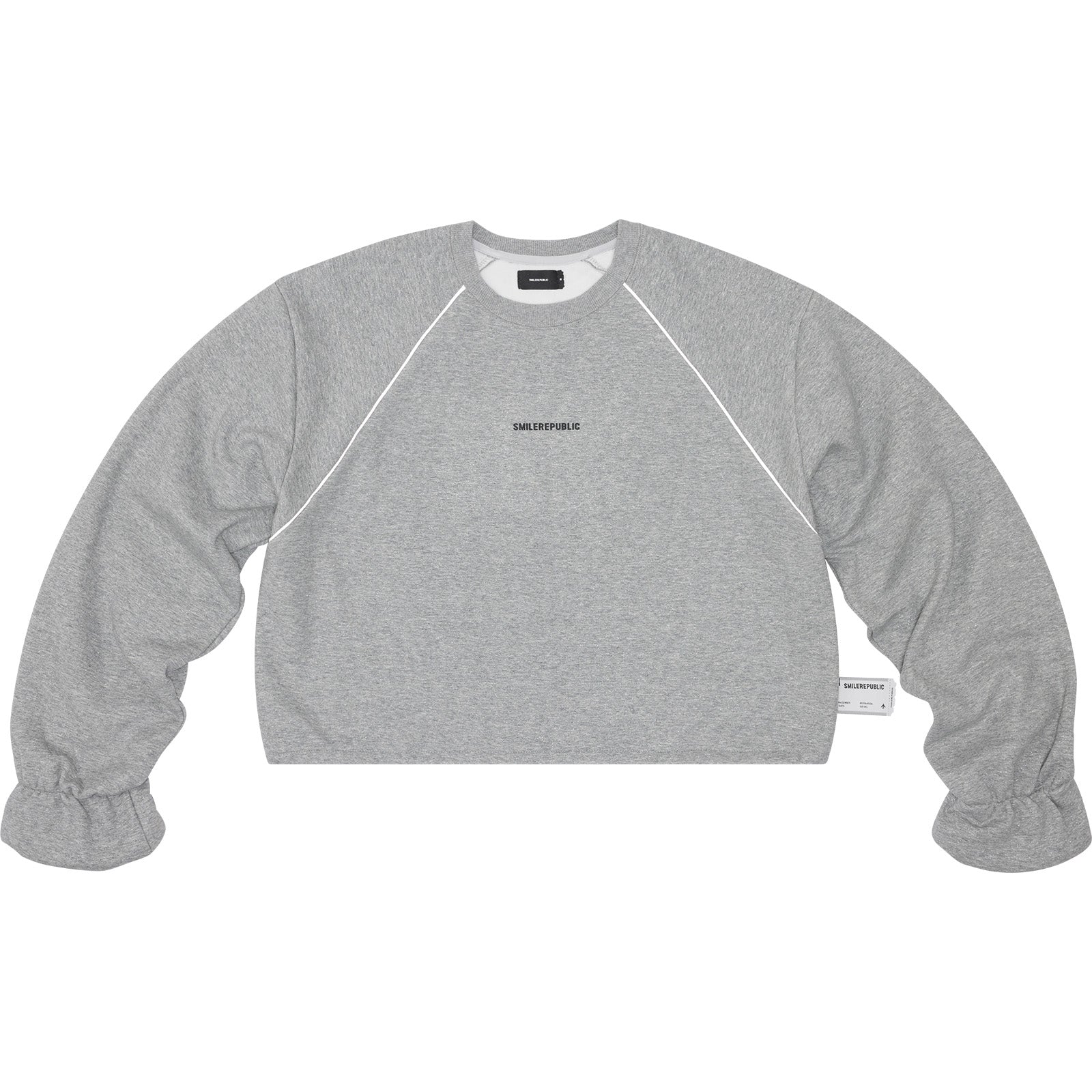 Gray Starry Long Sleeved T-Shirt Cropped Navel