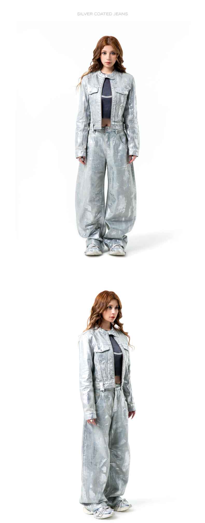 Silver Coated Jeans