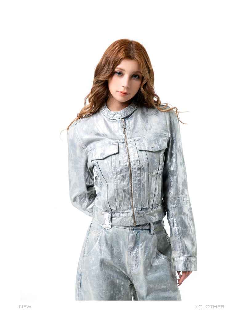 Silver Coated Jeans