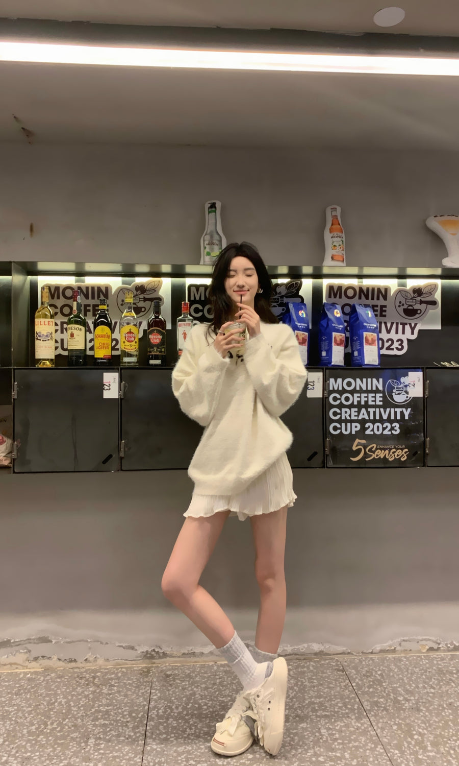 White Frayed Canvas Platform Sneaker Mules, Unisex Backless Lace Up Shoes 详情图 3