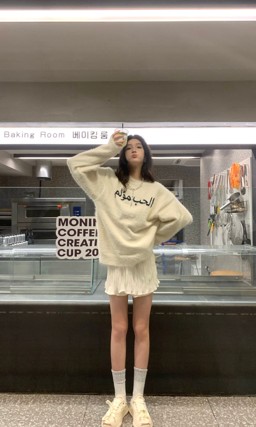 White Frayed Canvas Platform Sneaker Mules, Unisex Backless Lace Up Shoes 详情图 10