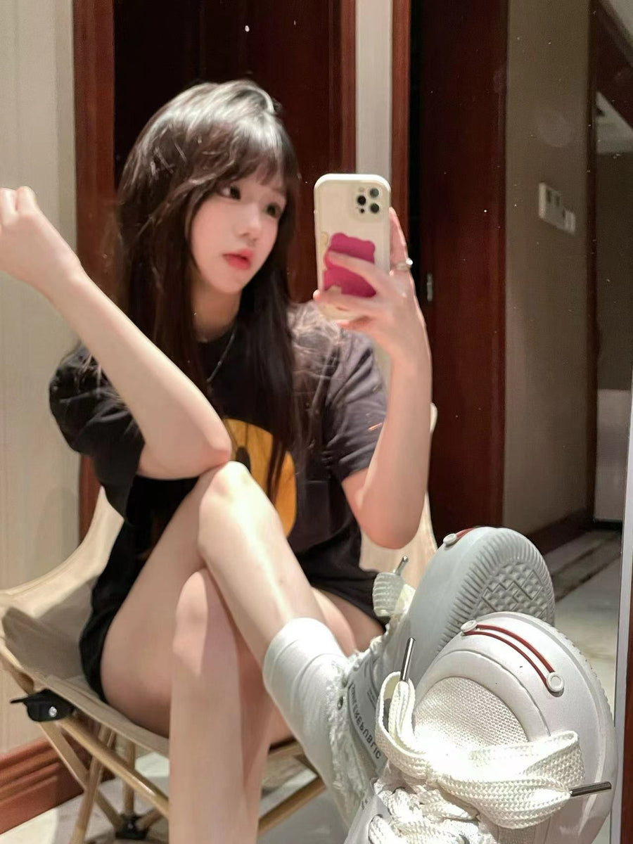 White Frayed Canvas Platform Sneaker Mules, Unisex Backless Lace Up Shoes 详情图 1